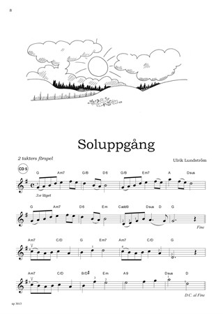 Notbild från tredje och sista delen i Ulrik Lundströms fiolskola Violinisten 3