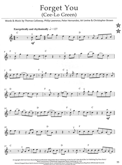 Notbild från 50 Pop Tunes for Violin: Graded med låtar för fiol i varierande svårighetsrader