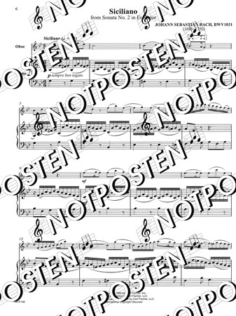 Notbild från oboestämman i notsamlingen Solos for Oboe