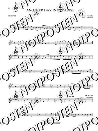 Notbild från 101 Simple Songs for Clarinet