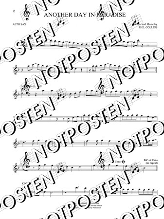 Notbild från samlingen 101 Simple Songs for Alto Sax