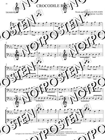 Notbild från First 50 Duets for Trombones med enkla duetter för trombon